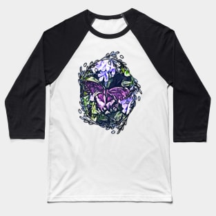 Impression of Summer (Butterfly and Periwinkle) Baseball T-Shirt